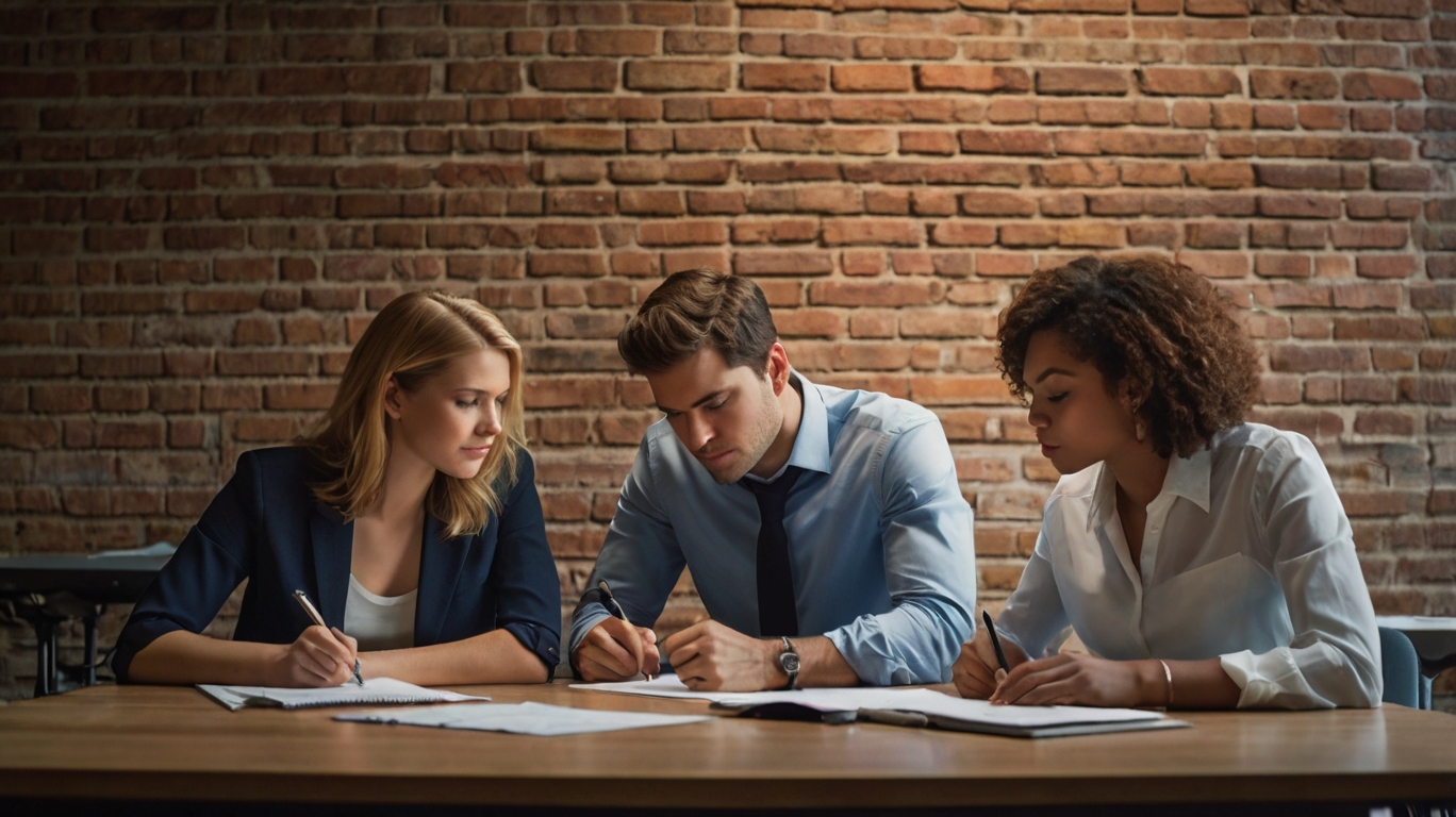 Equipo de auditores financieros profesionales